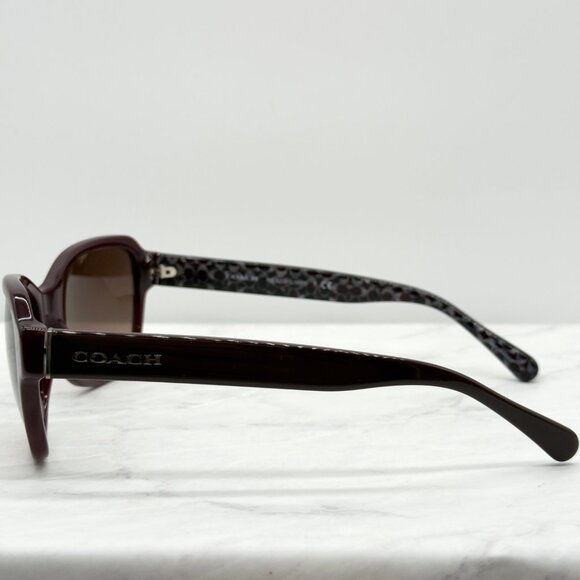 Coach Womens Sunglasses Oxblood Square Brown Gradient HC8232 550913 56 17 140mm - Picture 4 of 10
